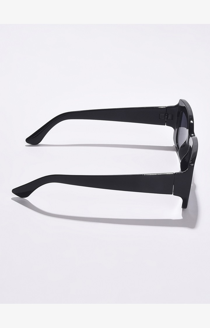 Haute Sauce By Campus Sutra Women Black Lens & Black Wayfarer Sunglasses With Uv Protected Lens