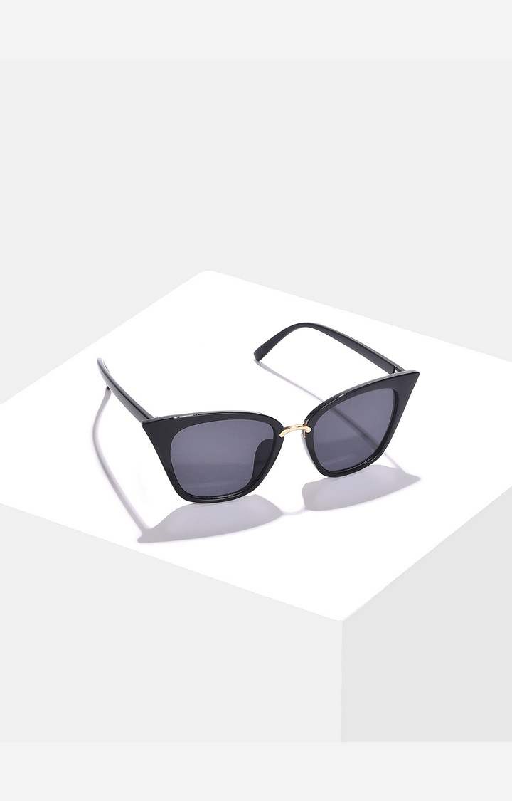 Haute Sauce By Campus Sutra Women Black Lens & Black Cateye Sunglass Uv Protected Lens