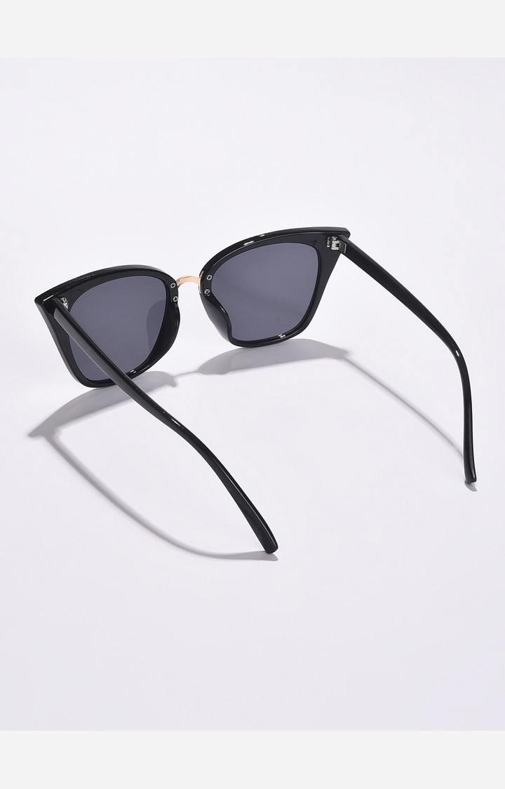 Haute Sauce By Campus Sutra Women Black Lens & Black Cateye Sunglass Uv Protected Lens