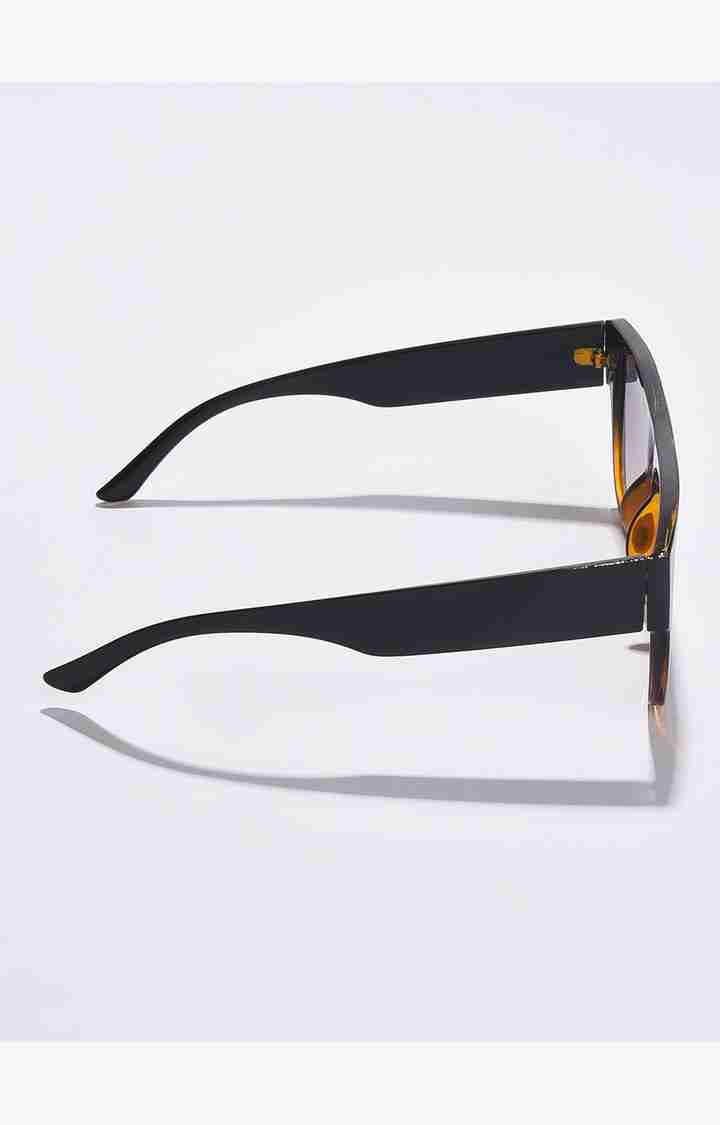 Haute Sauce By Campus Sutra Women Purple Lens & Black Printed Wayfarer Sunglasses