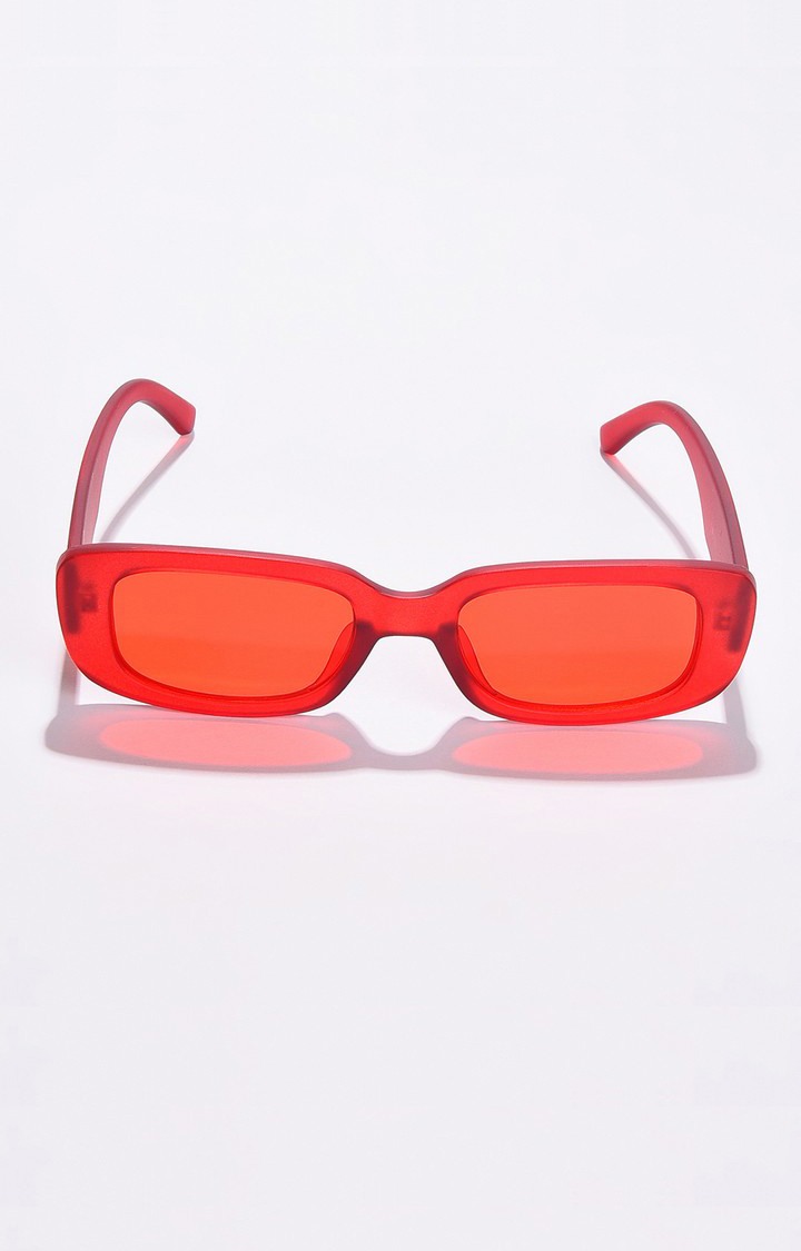Haute Sauce By Campus Sutra Women Orange Lens & Orange Wayfarer Sunglasses With Uv Protected Lens