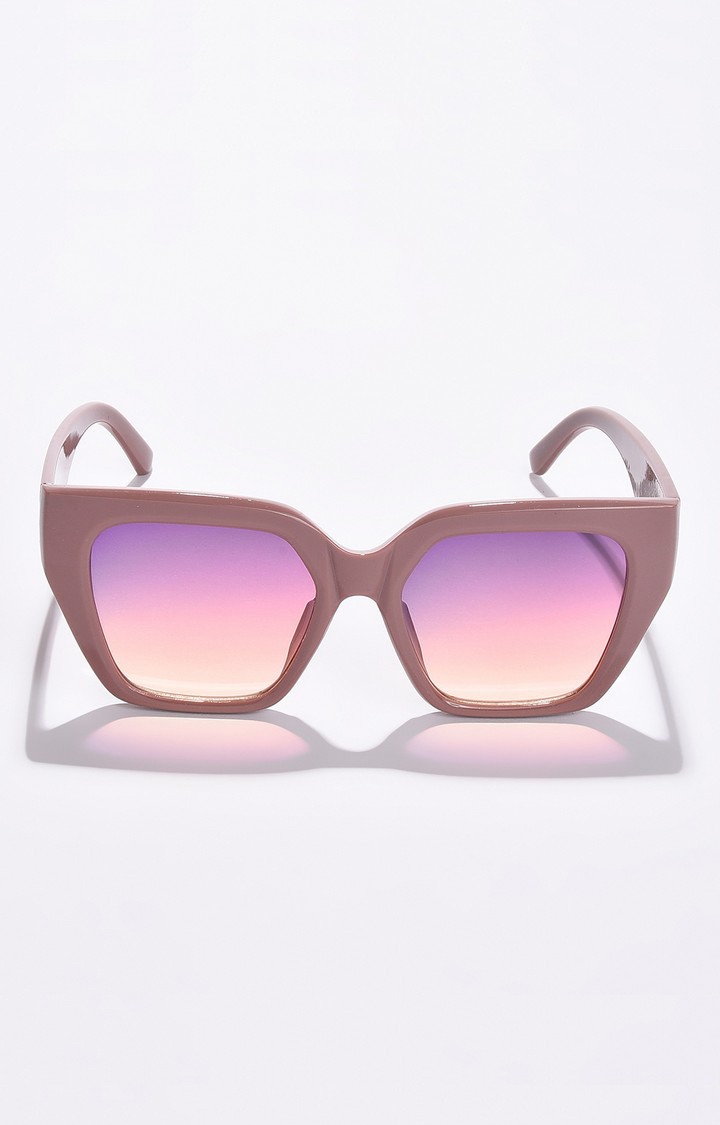 Haute Sauce By Campus Sutra Women Mirrored Lens & Brown Butterfly Sunglasses With Polarised And Uv Protected