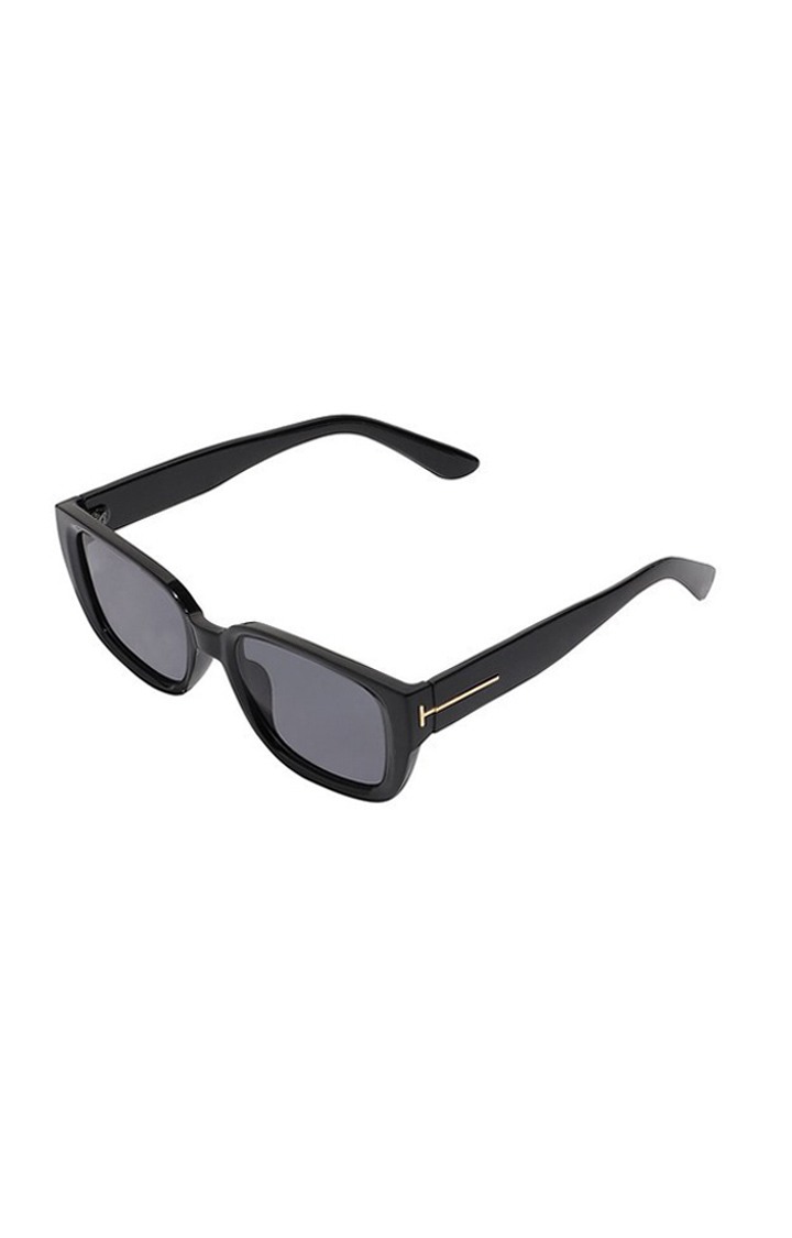 Haute Sauce By Campus Sutra Women Black Lens & Black Wayfarer Sunglasses With Uv Protected Lens