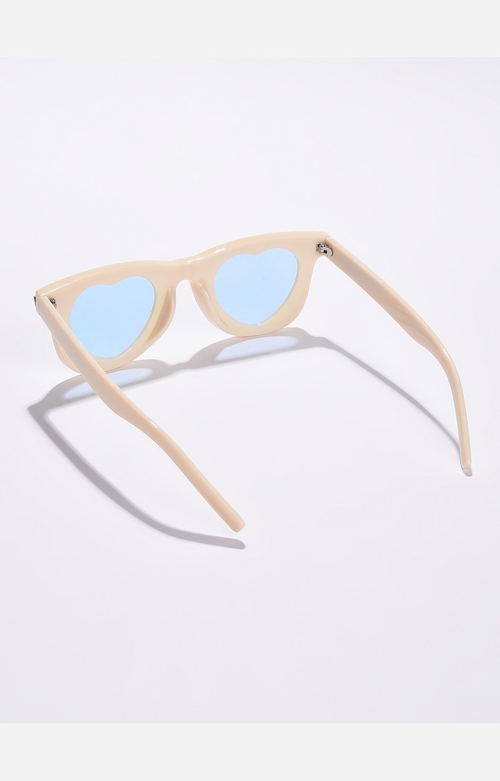 Haute Sauce By Campus Sutra Women Blue Lens & Cream Square Sunglasses Ss22_Hssg1021