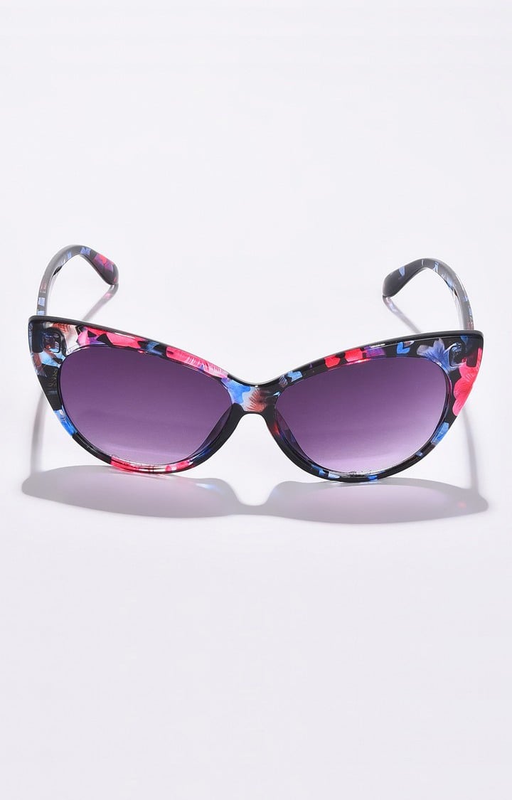 Haute Sauce By Campus Sutra Women Black Lens & Black Cateye Sunglasses