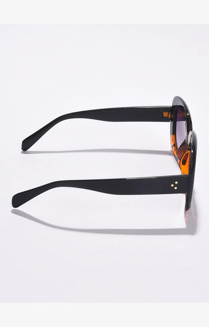 Haute Sauce By Campus Sutra Women Purple Lens & Printed Black Wayfarer Sunglass