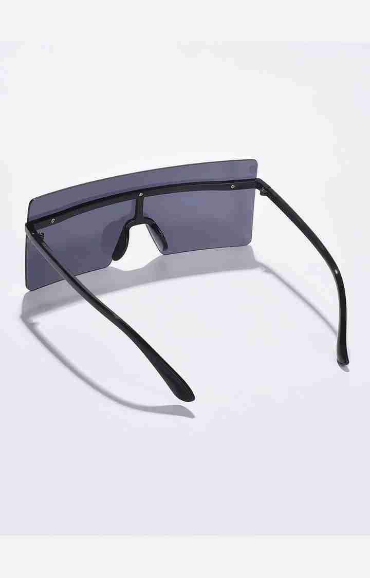 Haute Sauce By Campus Sutra Women Black Lens & Black Oversized Sunglasses With Uv Protected Lens