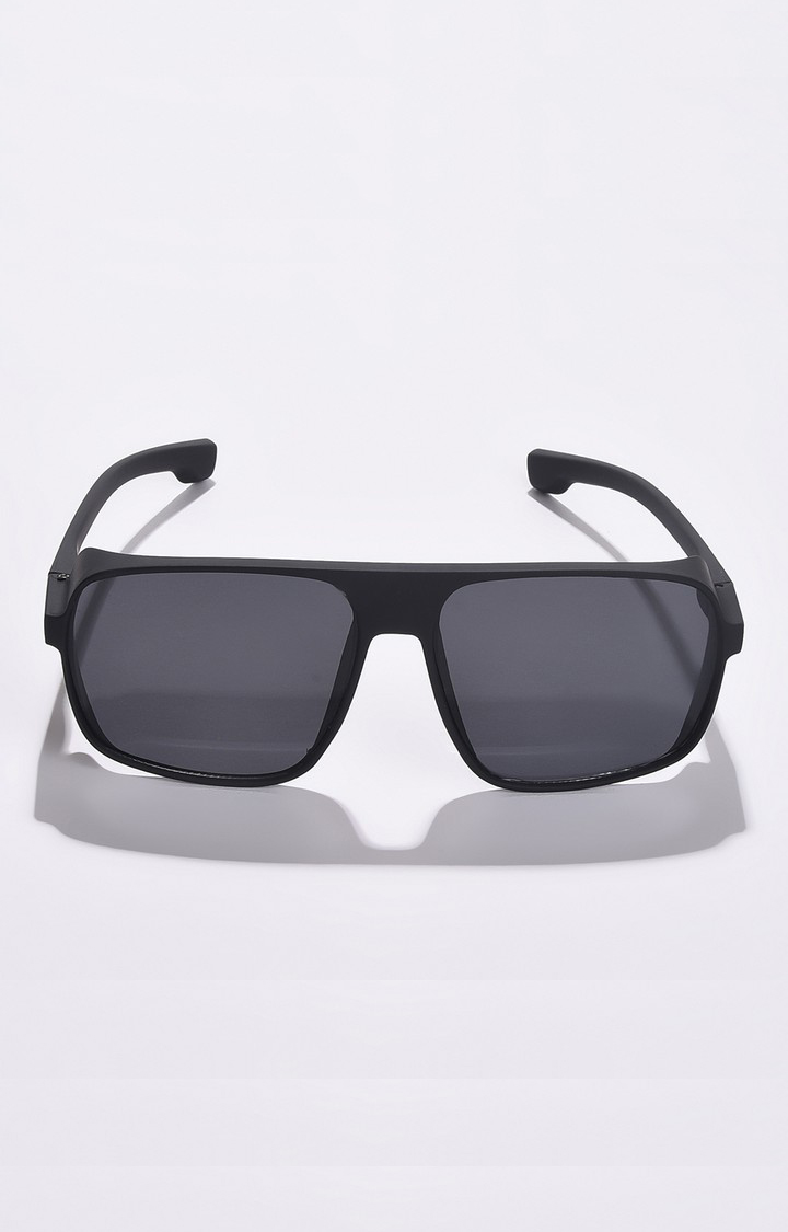 Haute Sauce By Campus Sutra Women Black Lens & Black Wayfarer Sunglasses With Uv Protected Lens