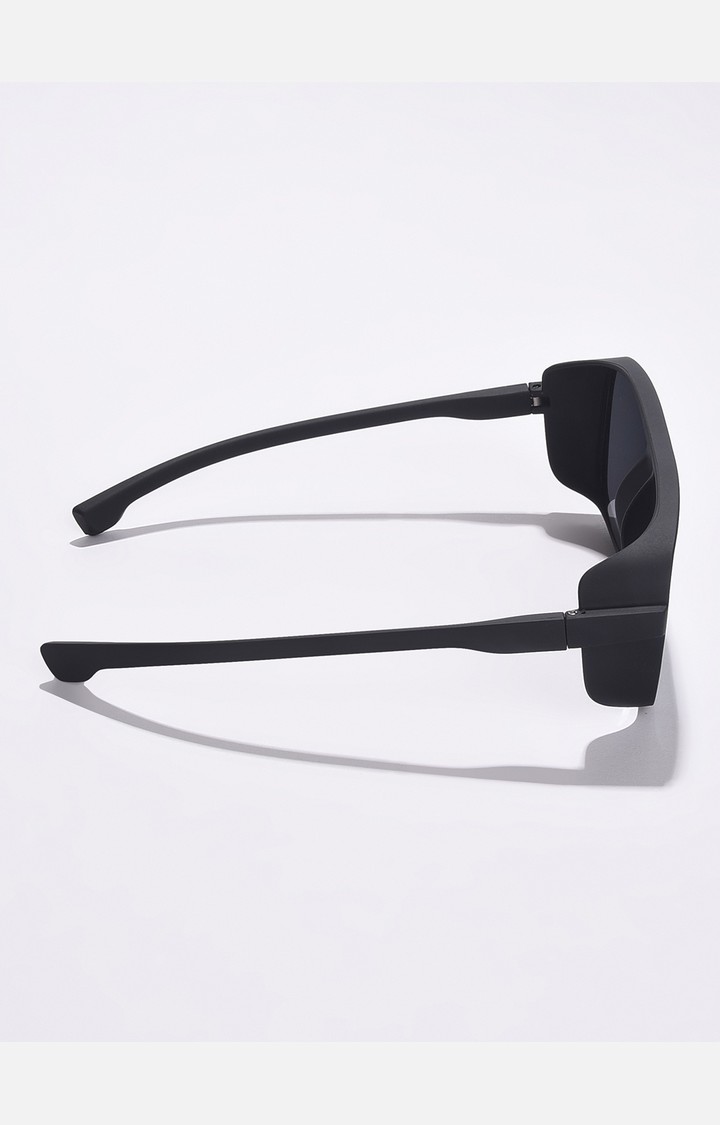 Haute Sauce By Campus Sutra Women Black Lens & Black Wayfarer Sunglasses With Uv Protected Lens
