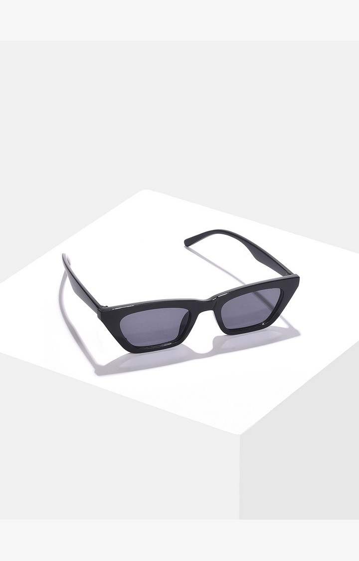 Haute Sauce By Campus Sutra Women Black Lens & Black Cateye Sunglasses With Uv Protected Lens