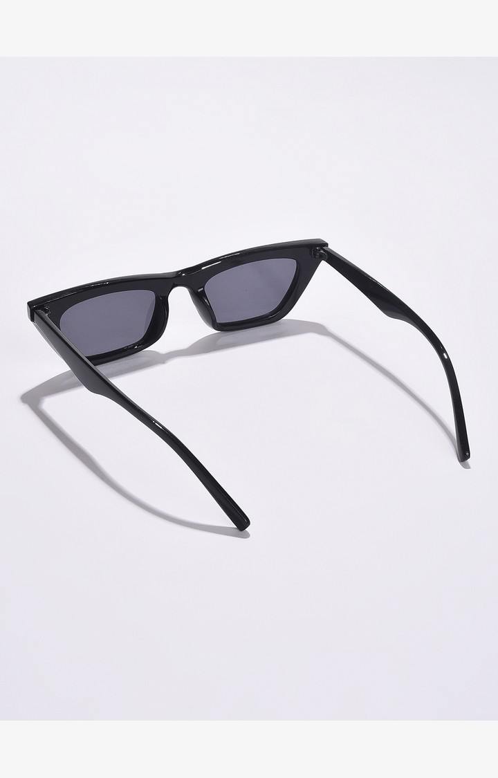 Haute Sauce By Campus Sutra Women Black Lens & Black Cateye Sunglasses With Uv Protected Lens