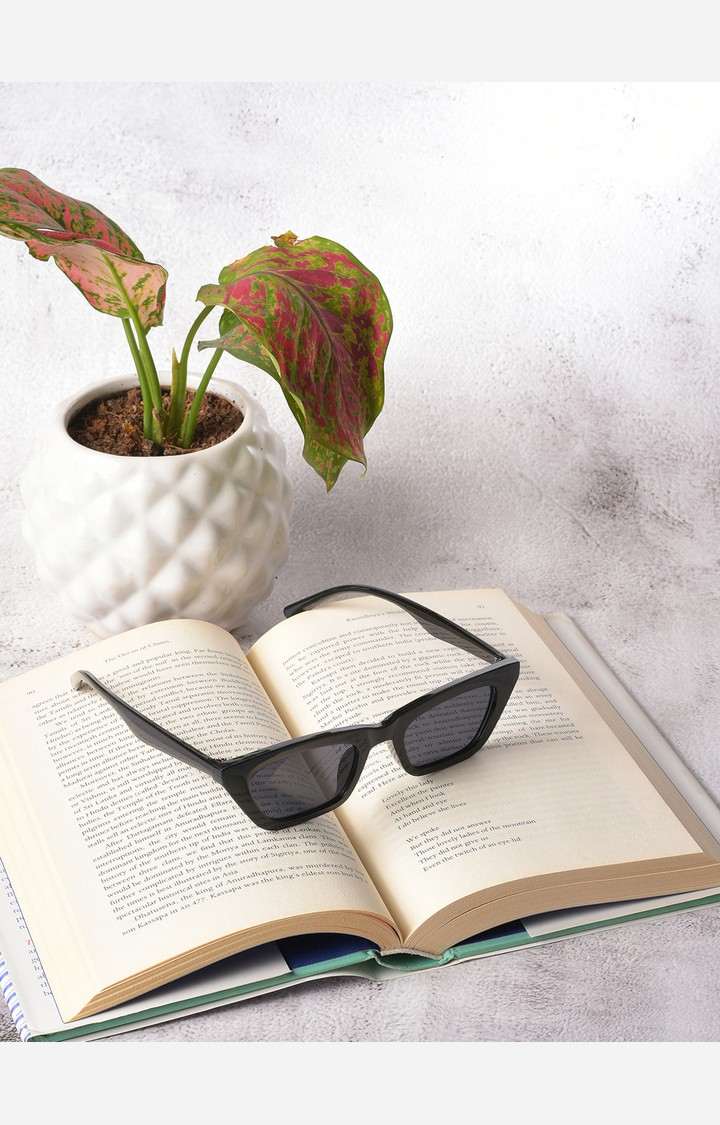 Haute Sauce By Campus Sutra Women Grey Lens & Black Butterfly Sunglasses With Uv Protected Lens