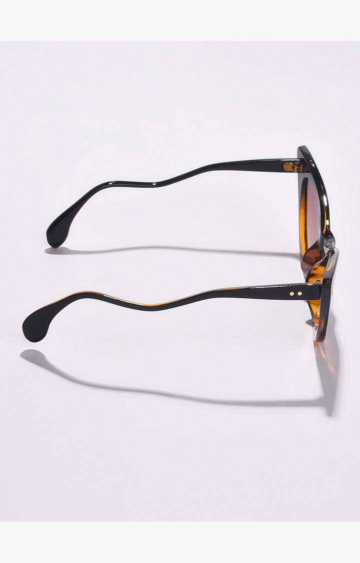 Haute Sauce By Campus Sutra Women Red Lens & Brown Cateye Sunglasses With Uv Protected Lens