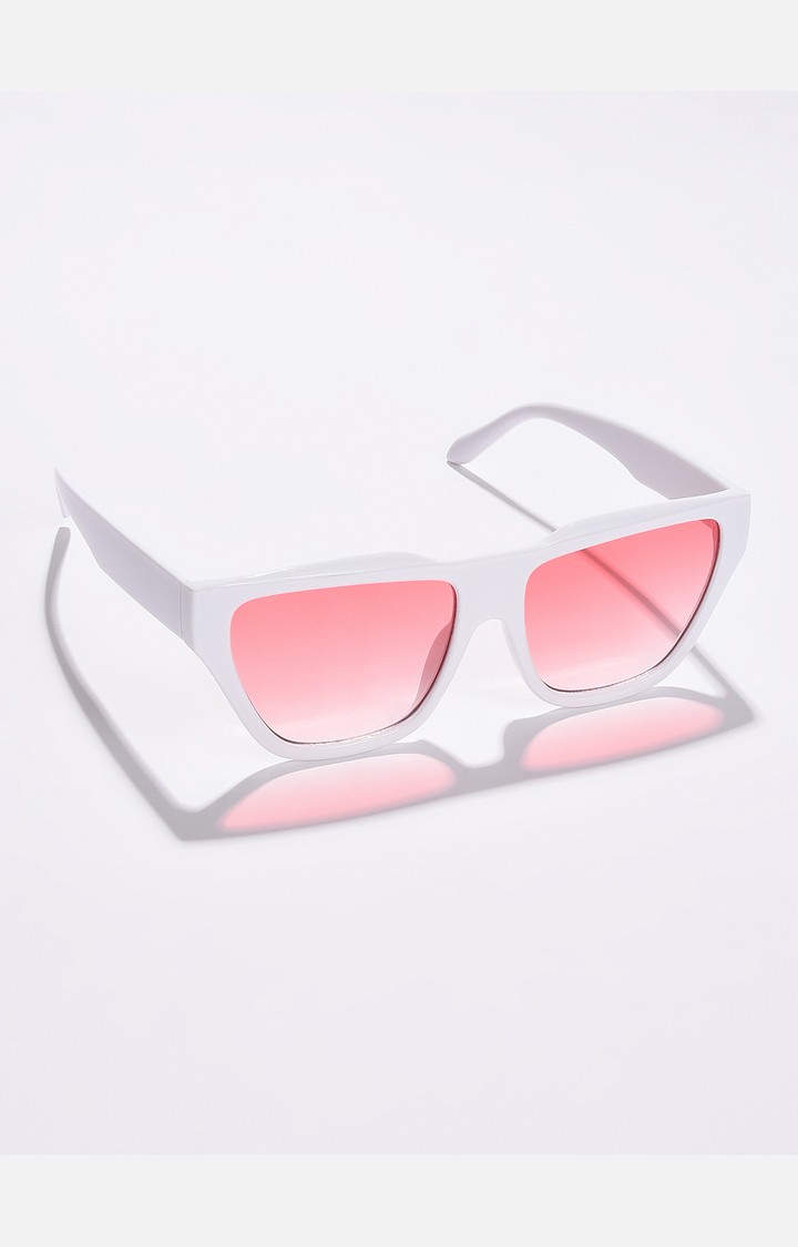 Haute Sauce By Campus Sutra Women Pink Lens & White Cateye Sunglasses