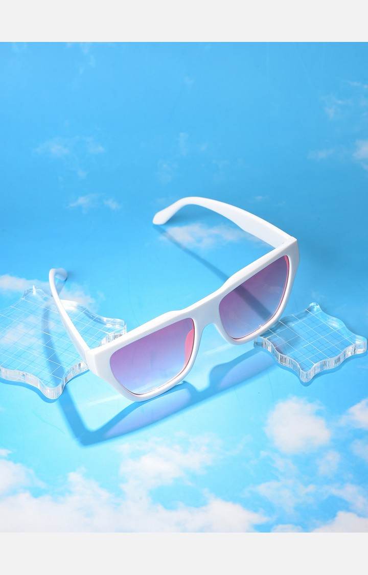 Haute Sauce By Campus Sutra Women Pink Lens & White Cateye Sunglasses