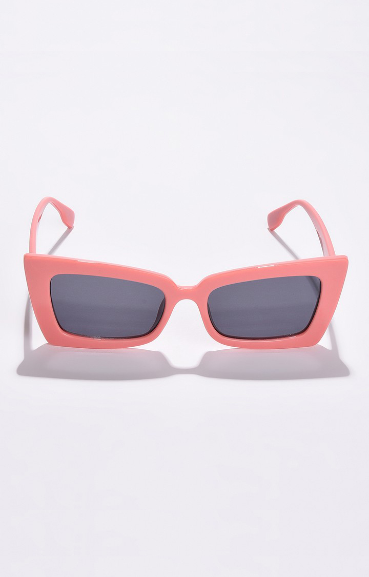 Haute Sauce By Campus Sutra Women Black Lens & Pink Butterfly Sunglasses With Uv Protected Lens