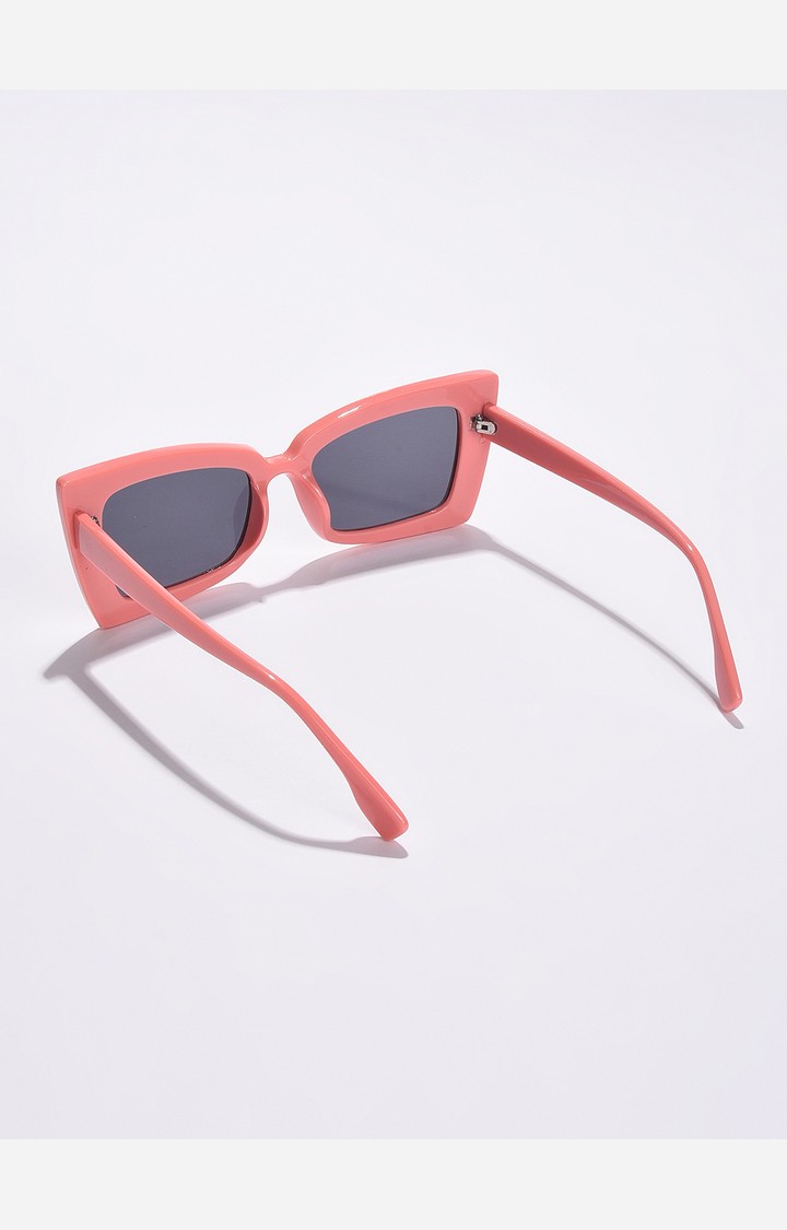 Haute Sauce By Campus Sutra Women Black Lens & Pink Butterfly Sunglasses With Uv Protected Lens