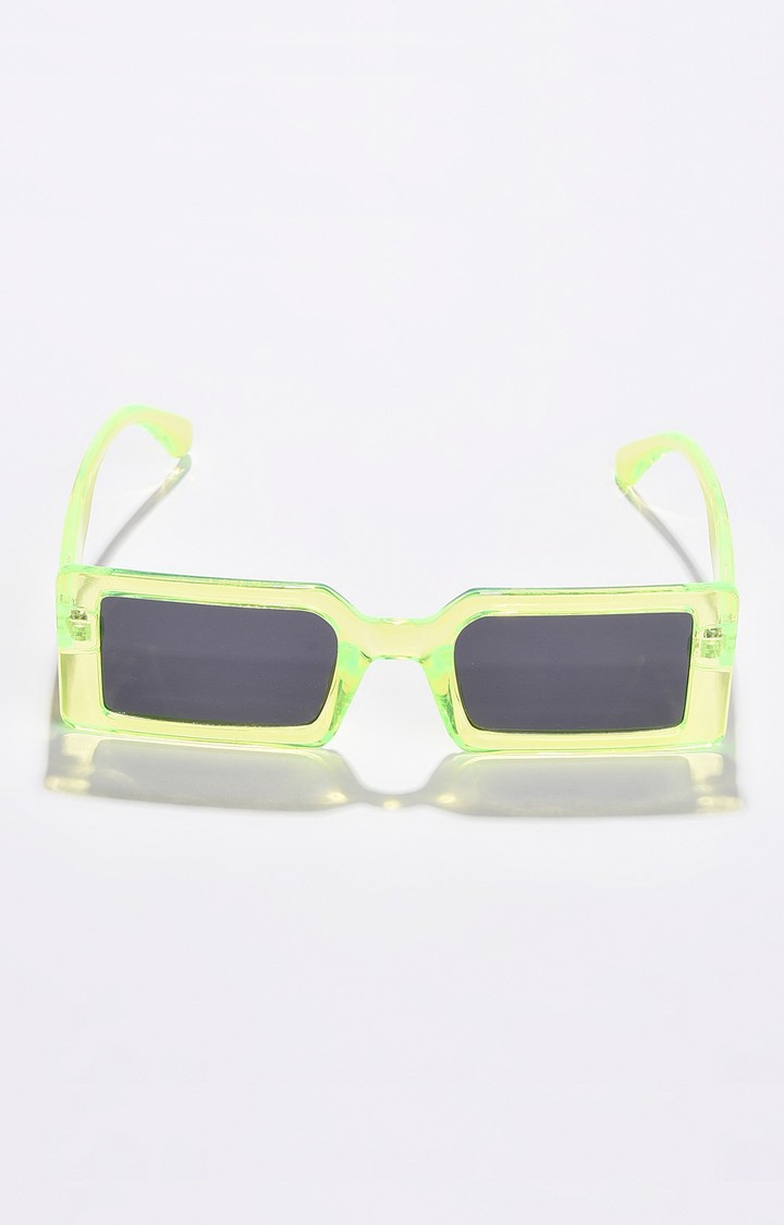 Haute Sauce By Campus Sutra Women Black Lens & Green Sports Sunglasses With Polarised And Uv Protected Lens