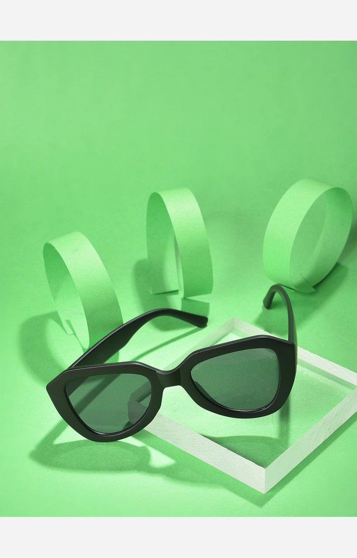 Haute Sauce By Campus Sutra Women Grey Lens & Black Butterfly Sunglasses With Uv Protected Lens