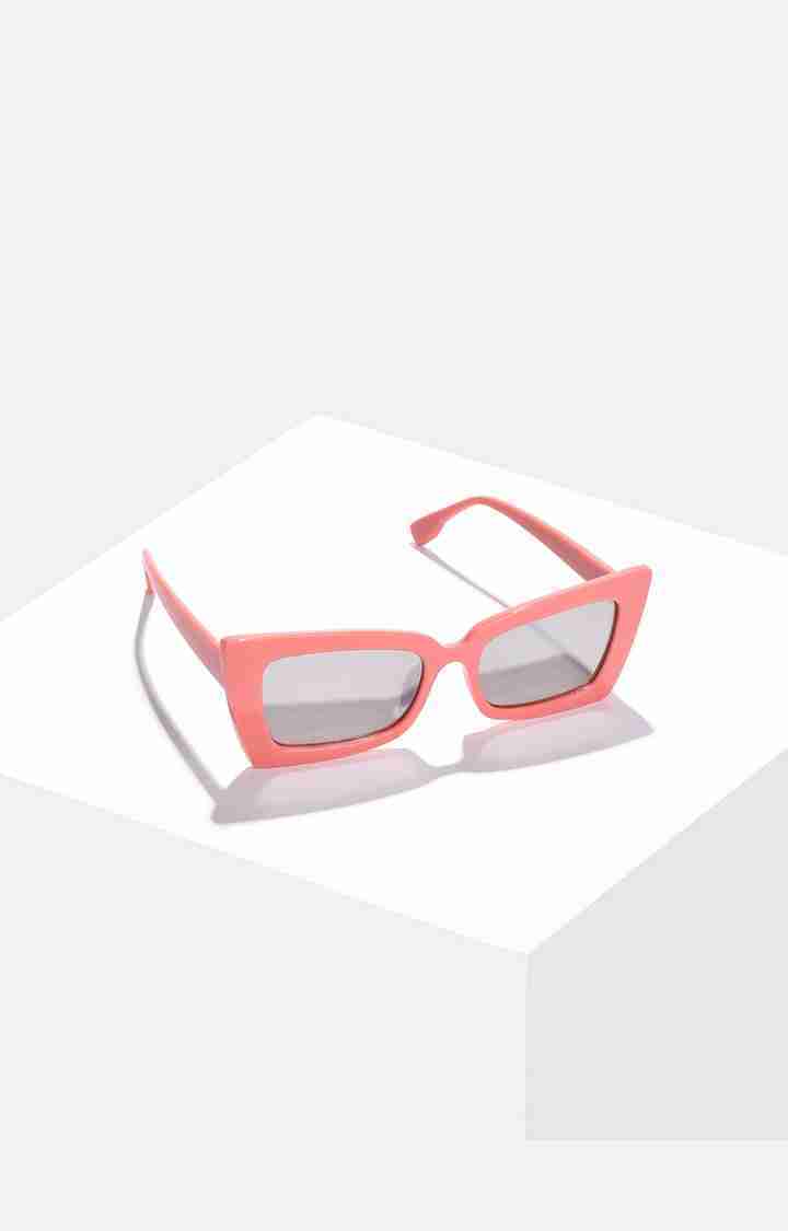 Haute Sauce By Campus Sutra Women Black Lens & Pink Butterfly Sunglasses With Polarised Lens