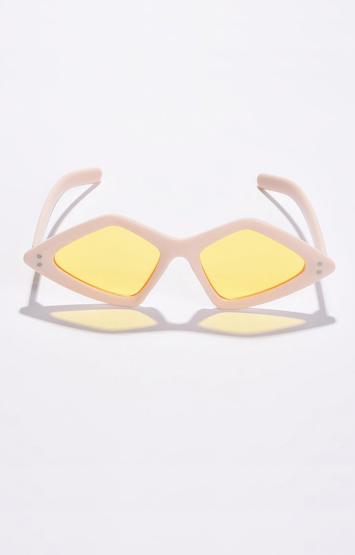 Haute Sauce By Campus Sutra Women Yellow Lens & Brown Other Sunglasses With Polarised Lens