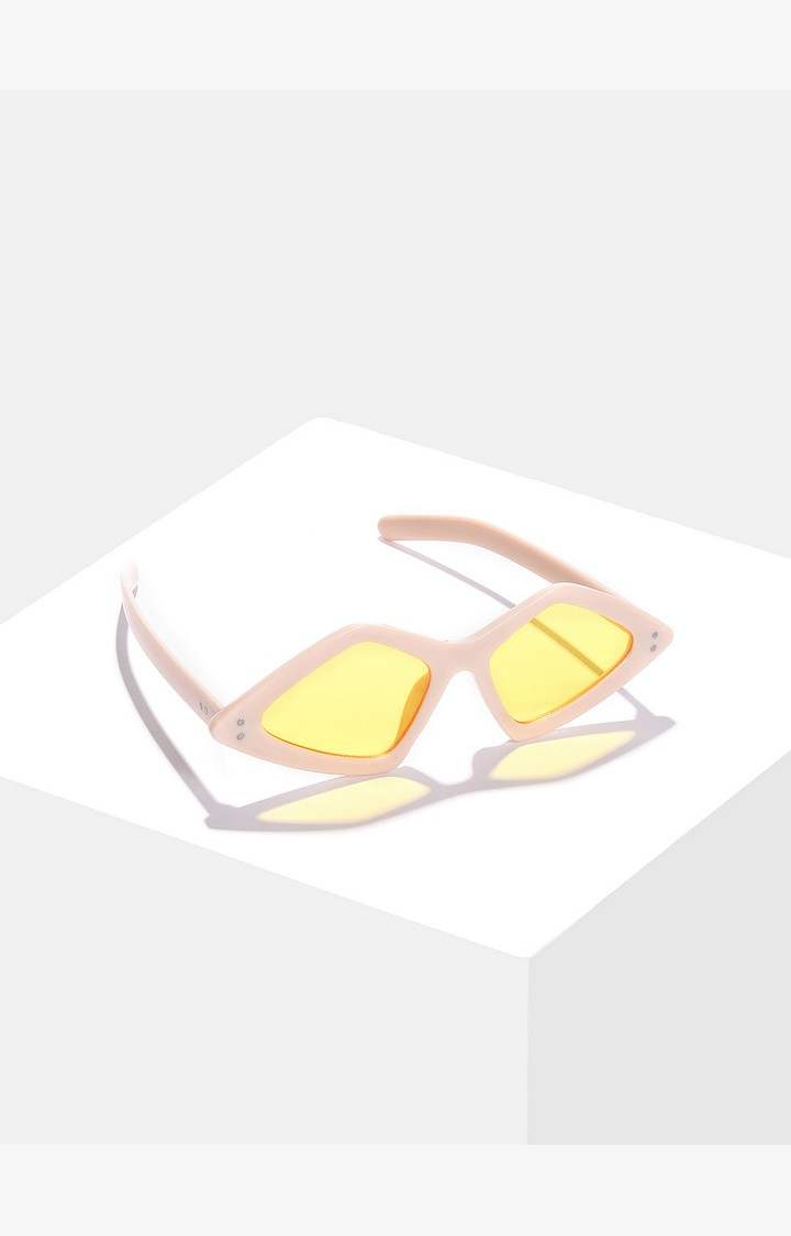 Haute Sauce By Campus Sutra Women Yellow Lens & Brown Other Sunglasses With Polarised Lens
