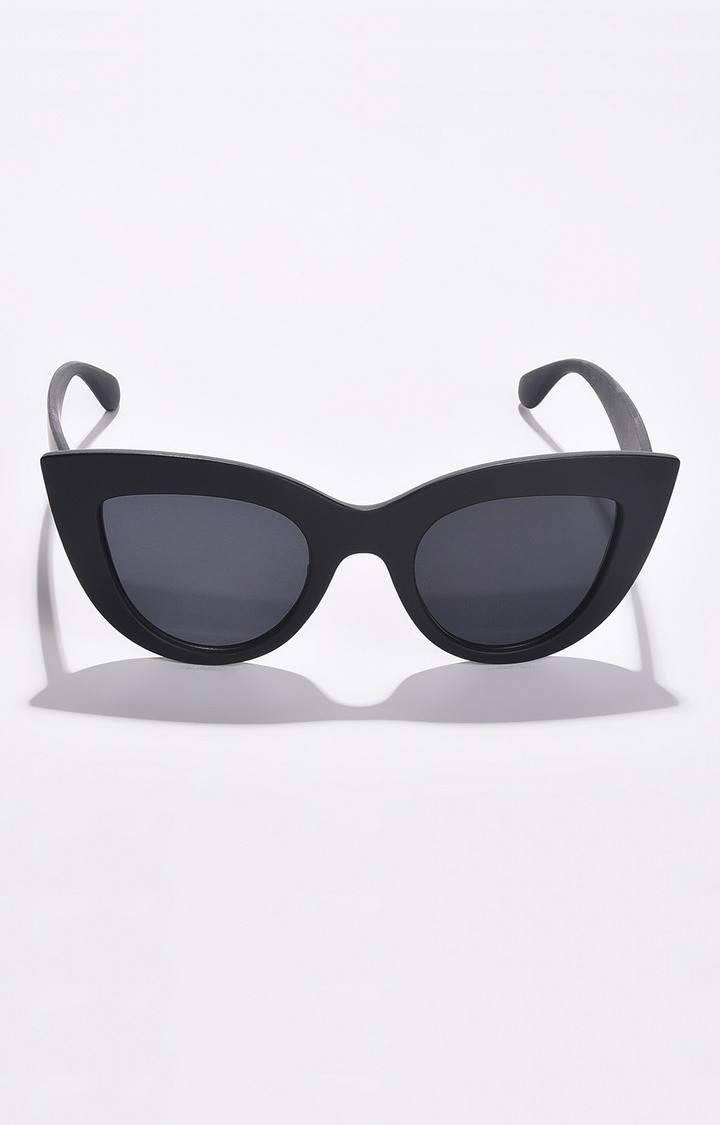 Haute Sauce By Campus Sutra Women Black Lens & Black Cateye Sunglasses Ss22_Hssg1082