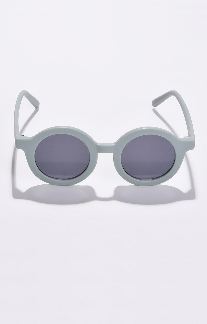 Haute Sauce By Campus Sutra Women Grey Lens & Green Oval Sunglasses With Uv Protected Lens