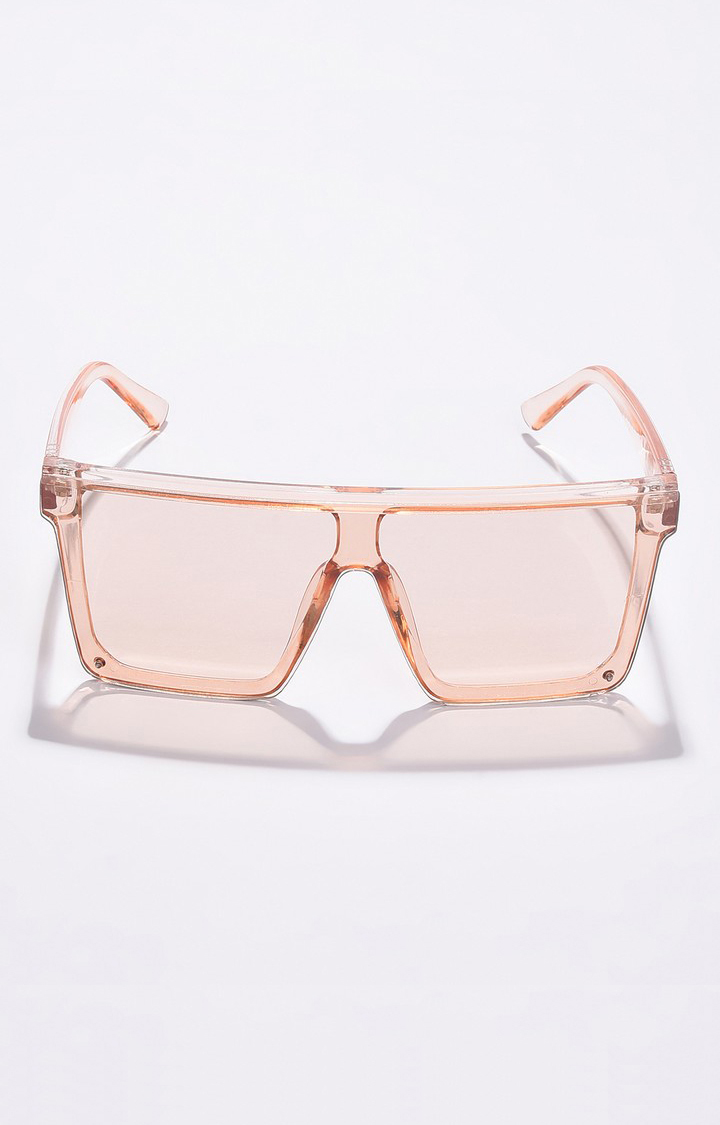Haute Sauce By Campus Sutra Women Pink Lens & Pink Wayfarer Sunglasses With Polarised Lens