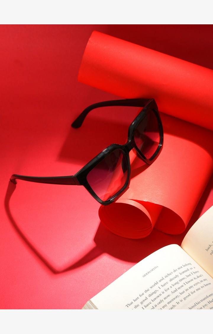 Haute Sauce By Campus Sutra Women Purple Lens & Black Butterfly Sunglasses With Uv Protected Lens