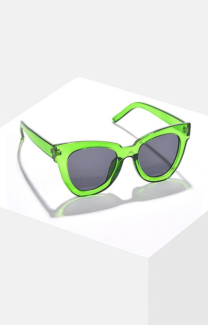 Haute Sauce By Campus Sutra Women Black Lens & Green Butterfly Sunglasses Ss22_Hssg1102