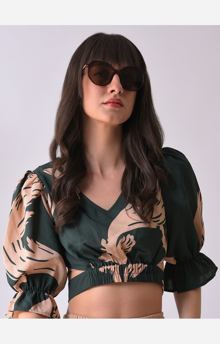 Haute Sauce By Campus Sutra Women Brown Lens & Brown Wayfarer Sunglasses With Uv Protected Lens