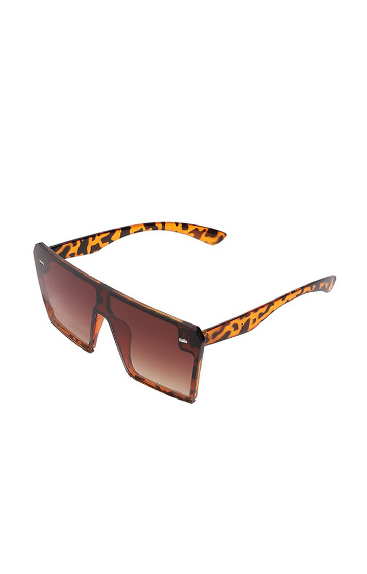 Haute Sauce By Campus Sutra Women Brown Lens & Brown Oversized Sunglasses Ss22_Hssg1106