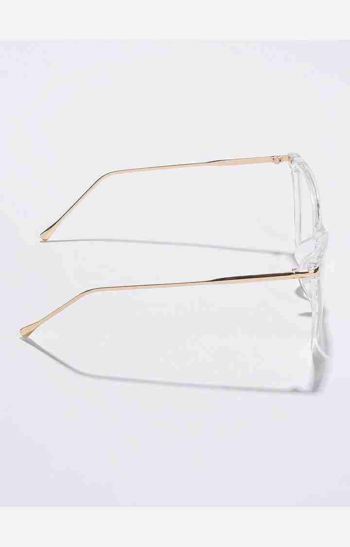 Haute Sauce By Campus Sutra Women Clear Lens & Gold-Toned Cateye Sunglasses