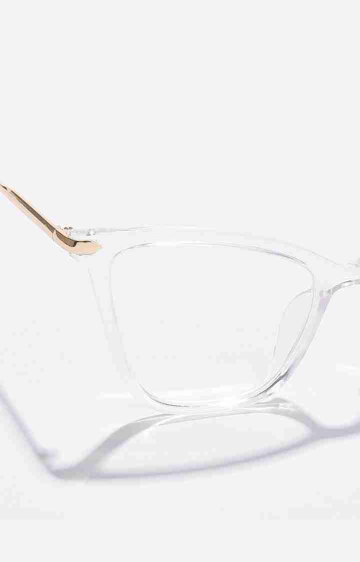Haute Sauce By Campus Sutra Women Clear Lens & Gold-Toned Cateye Sunglasses