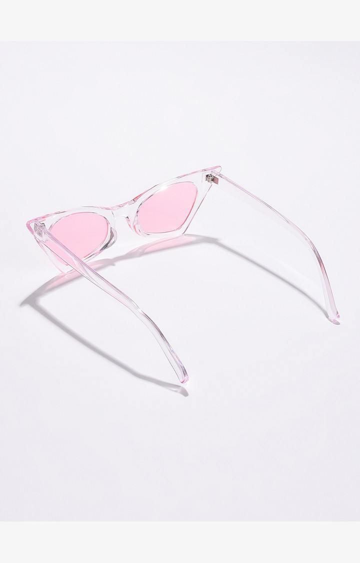 Haute Sauce By Campus Sutra Women Pink Lens & Transparent Cateye Sunglasses Ss22_Hssg1125