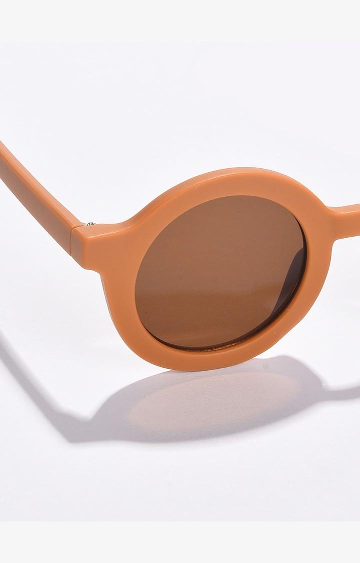 Haute Sauce By Campus Sutra Women Brown Lens & Brown Round Sunglasses With Uv Protected Lens