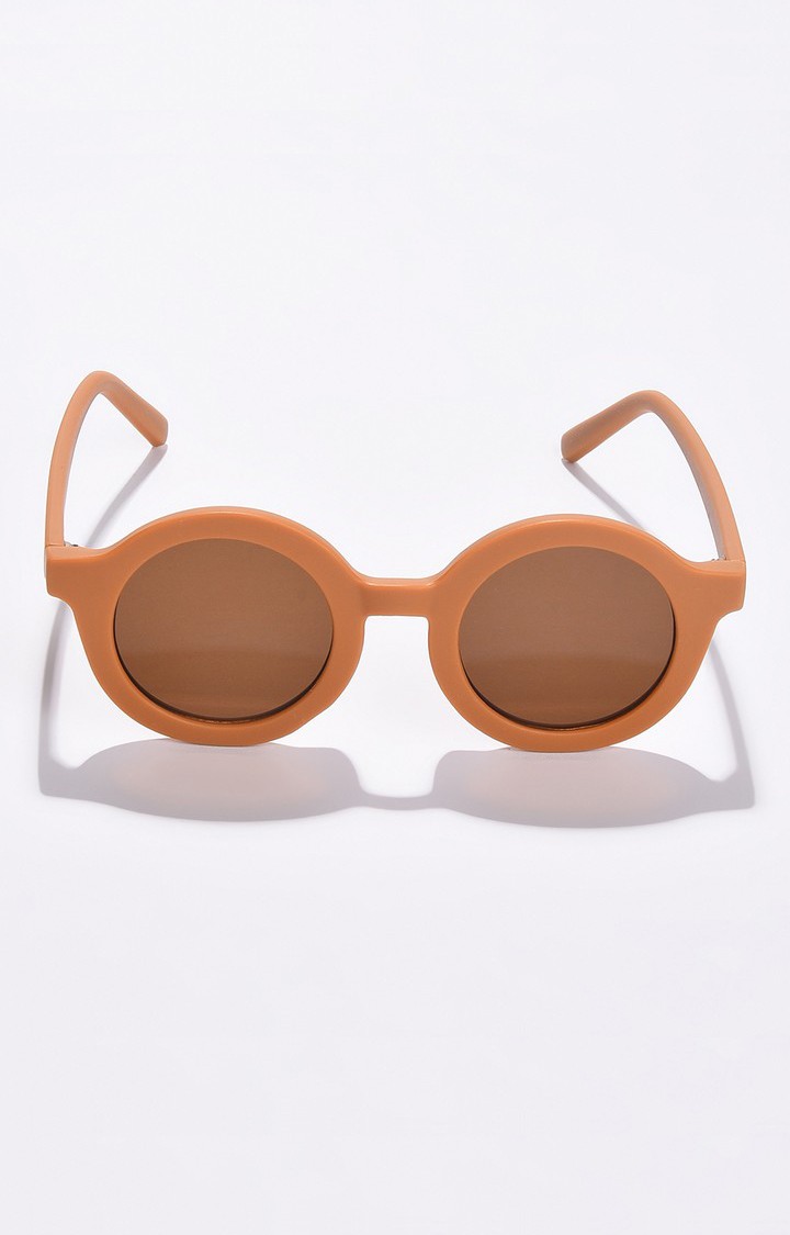 Haute Sauce By Campus Sutra Women Brown Lens & Brown Round Sunglasses With Uv Protected Lens