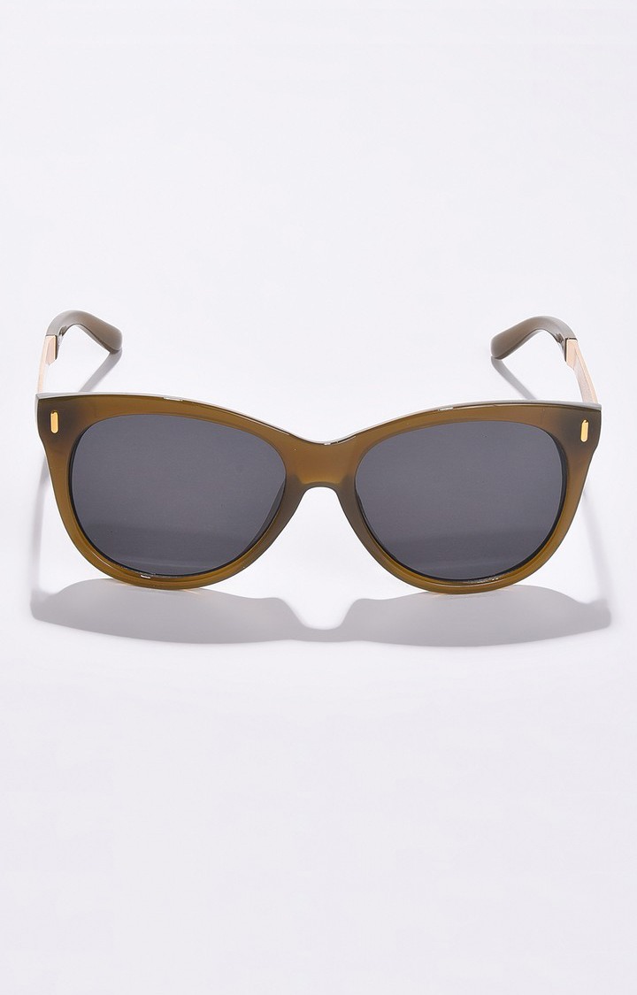 Haute Sauce By Campus Sutra Women Black Lens & Green Butterfly Sunglasses With Uv Protected Lens