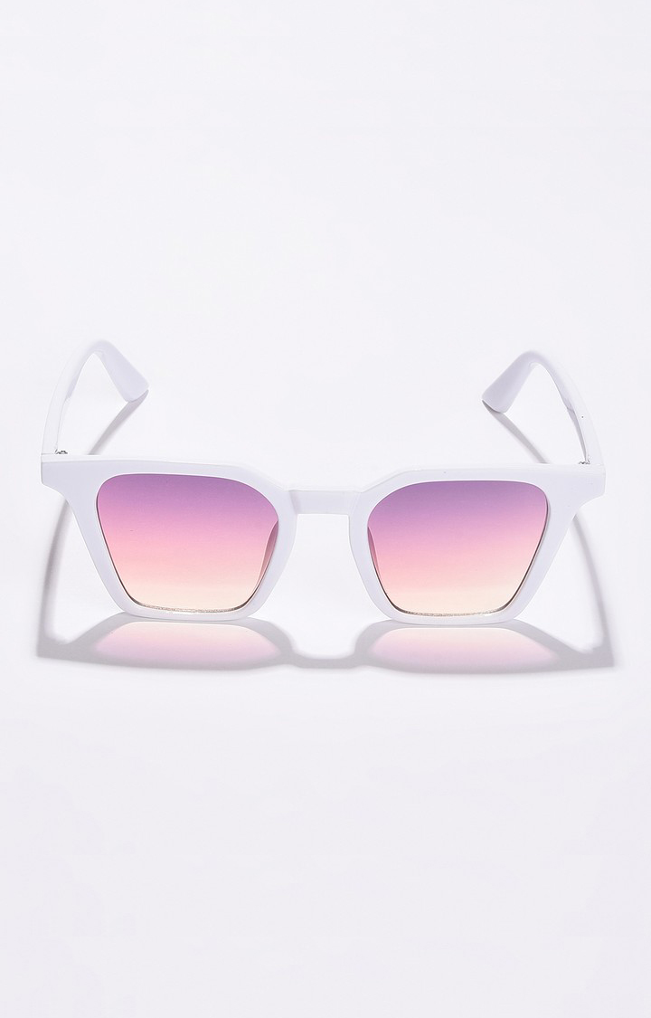 Haute Sauce By Campus Sutra Women Purple Lens & White Wayfarer Sunglasses Ss22_Hssg1136