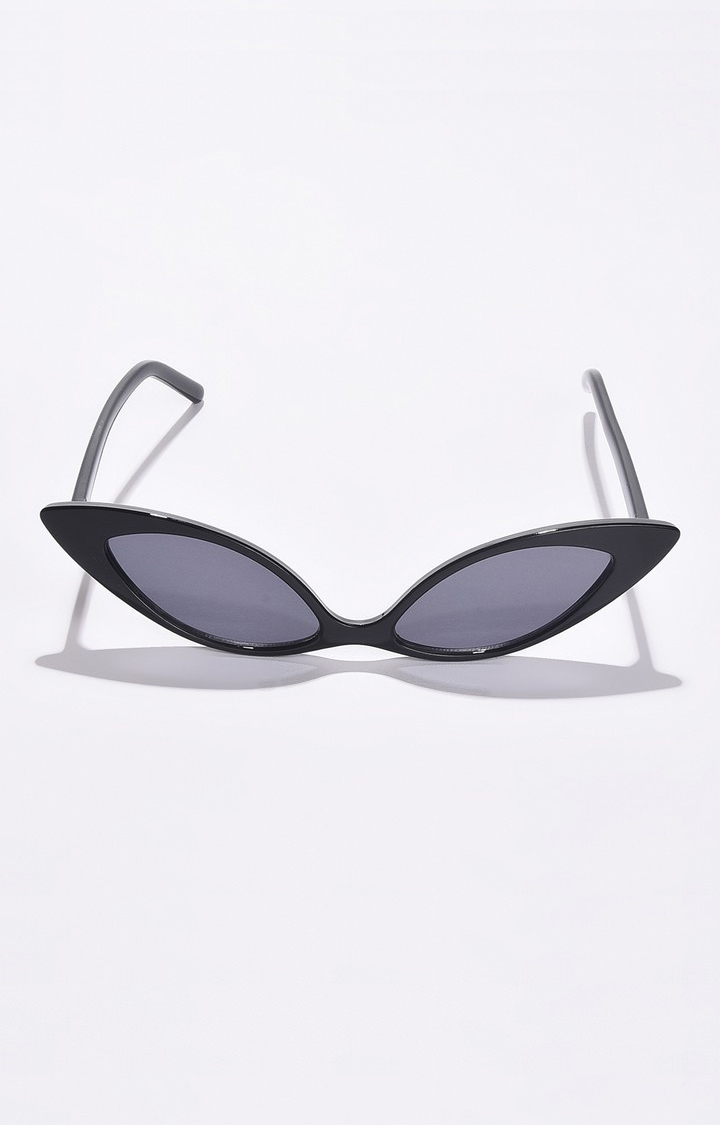 Haute Sauce By Campus Sutra Women Purple Lens & Black Cateye Sunglasses With Uv Protected Lens