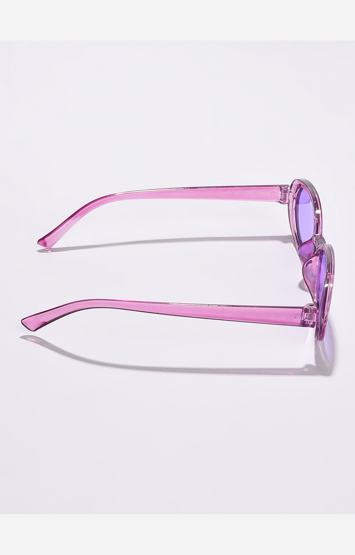 Haute Sauce By Campus Sutra Women Purple Lens & Purple Oval Sunglasses With Polarised Lens