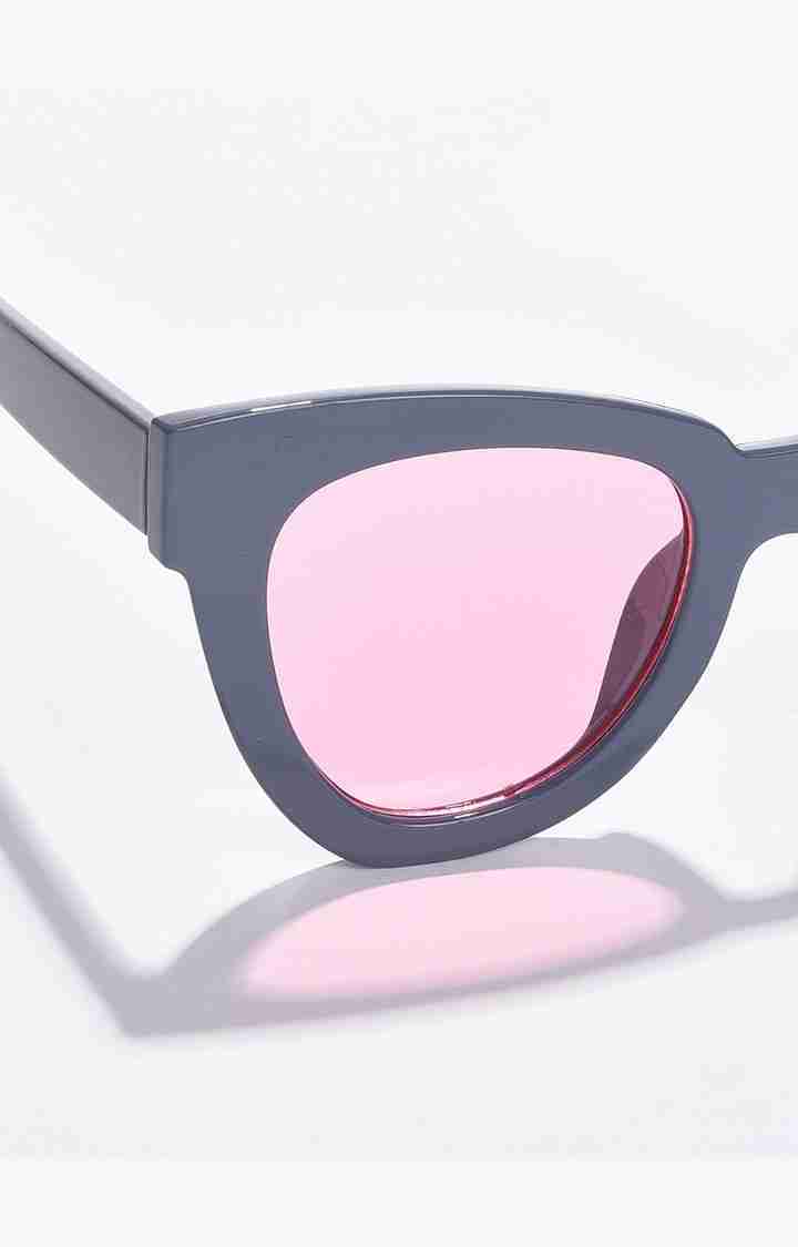 Haute Sauce By Campus Sutra Women Pink Lens & Black Cateye Sunglasses With Polarised Lens