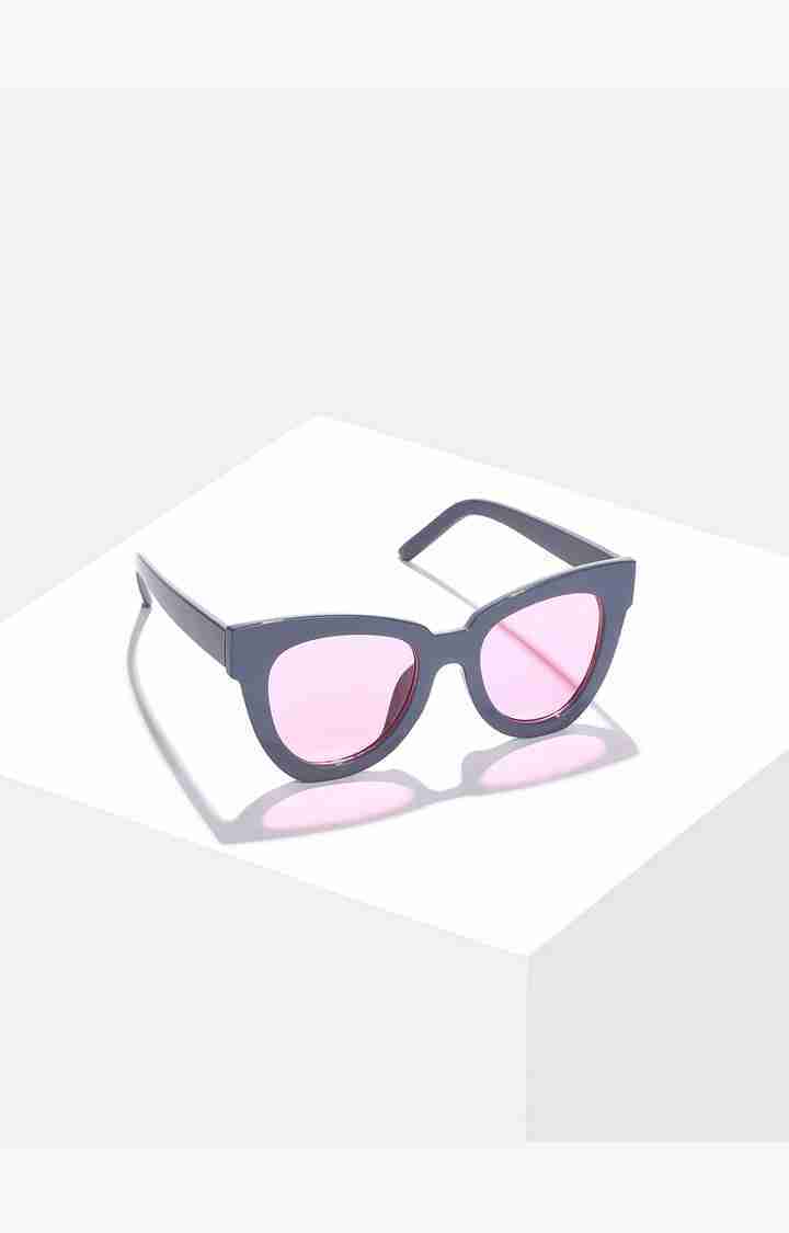 Haute Sauce By Campus Sutra Women Pink Lens & Black Cateye Sunglasses With Polarised Lens
