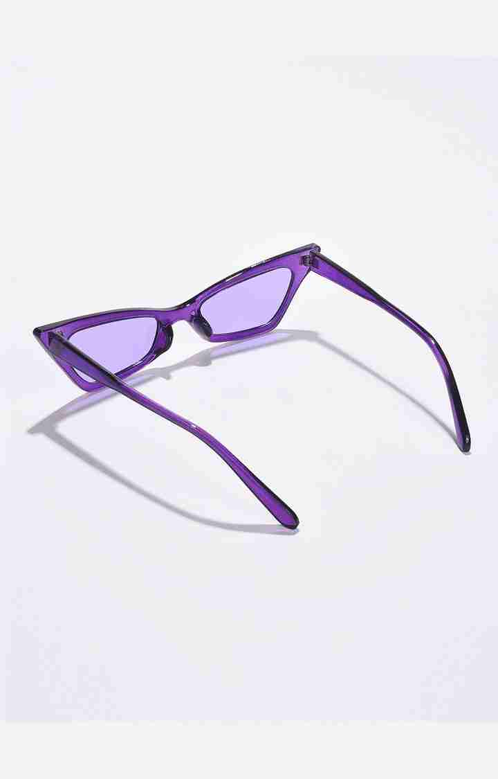 Haute Sauce By Campus Sutra Women Purple Lens & Purple Cateye Sunglasses With Polarised Lens
