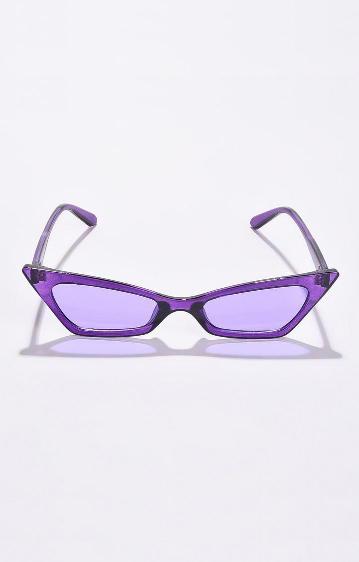 Haute Sauce By Campus Sutra Women Purple Lens & Purple Cateye Sunglasses With Polarised Lens