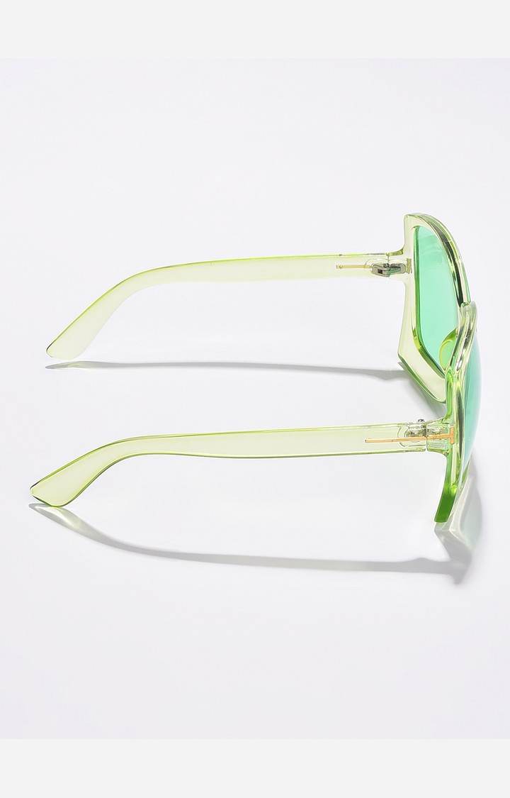 Haute Sauce By Campus Sutra Women Green Lens & Green Oversized Sunglasses