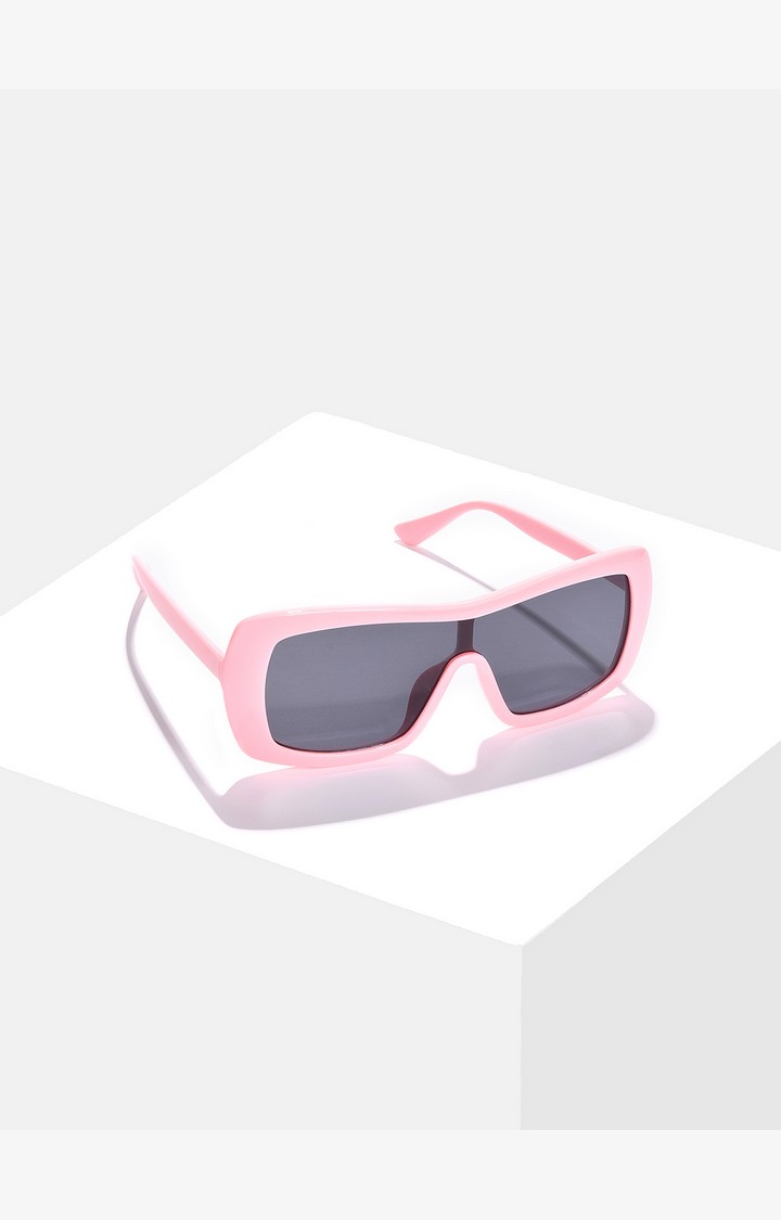 Haute Sauce By Campus Sutra Women Black Lens & Pink Wayfarer Sunglasses With Uv Protected Lens