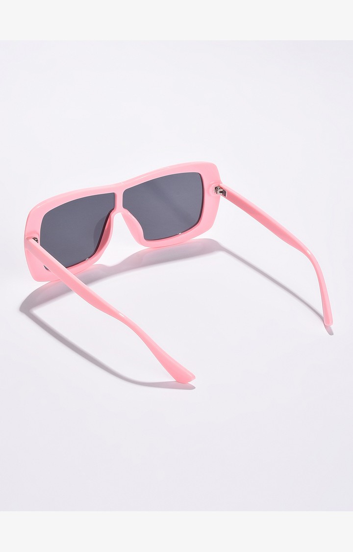 Haute Sauce By Campus Sutra Women Black Lens & Pink Wayfarer Sunglasses With Uv Protected Lens