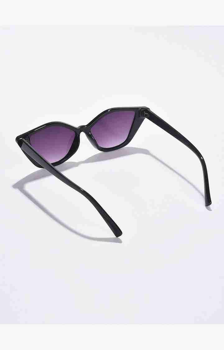 Haute Sauce By Campus Sutra Women Purple Lens & Black Cateye Sunglasses With Uv Protected Lens
